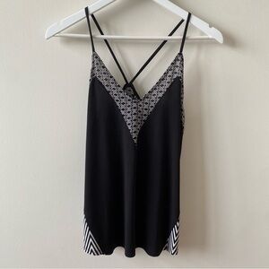 Express Black and White Patterned Camisole Size Small